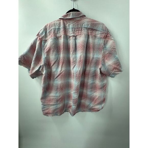 Tommy Bahama Men's Ravenna Plaid Short Sleeve Linen Blend Shirt Blue & Red Sz XL - Picture 6 of 6